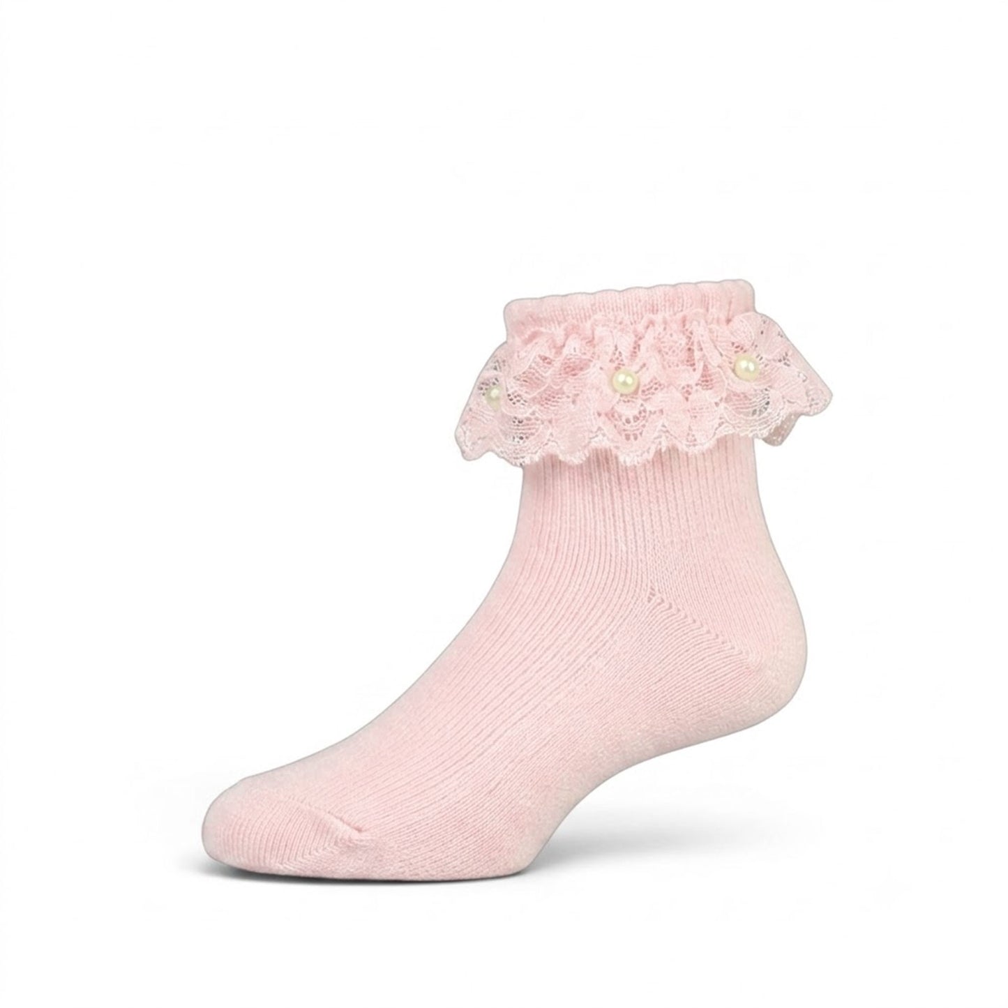 SOFT PINK RUFFLE GIRL SOCKS