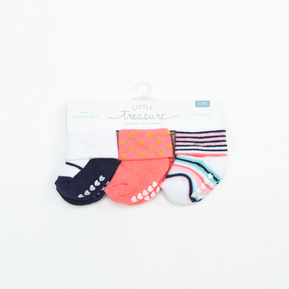 SOCKS PK-3 #0-6 MONTHS