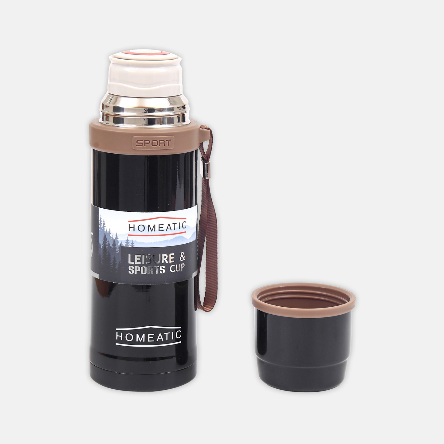 STEEL WATER BOTTLE 600 ML BLACK