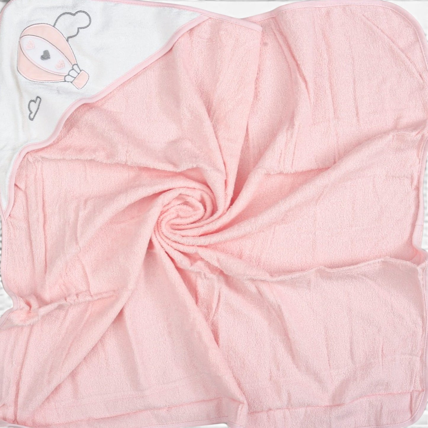 PINK HOT AIR BALLOON THEME HOODED BATH TOWEL PK-2