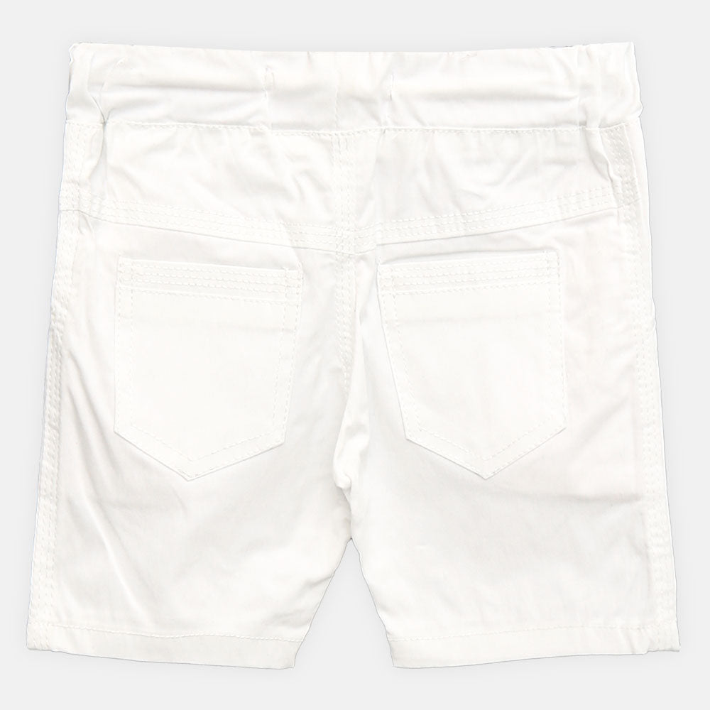 BOY SHORT WHITE DENIM