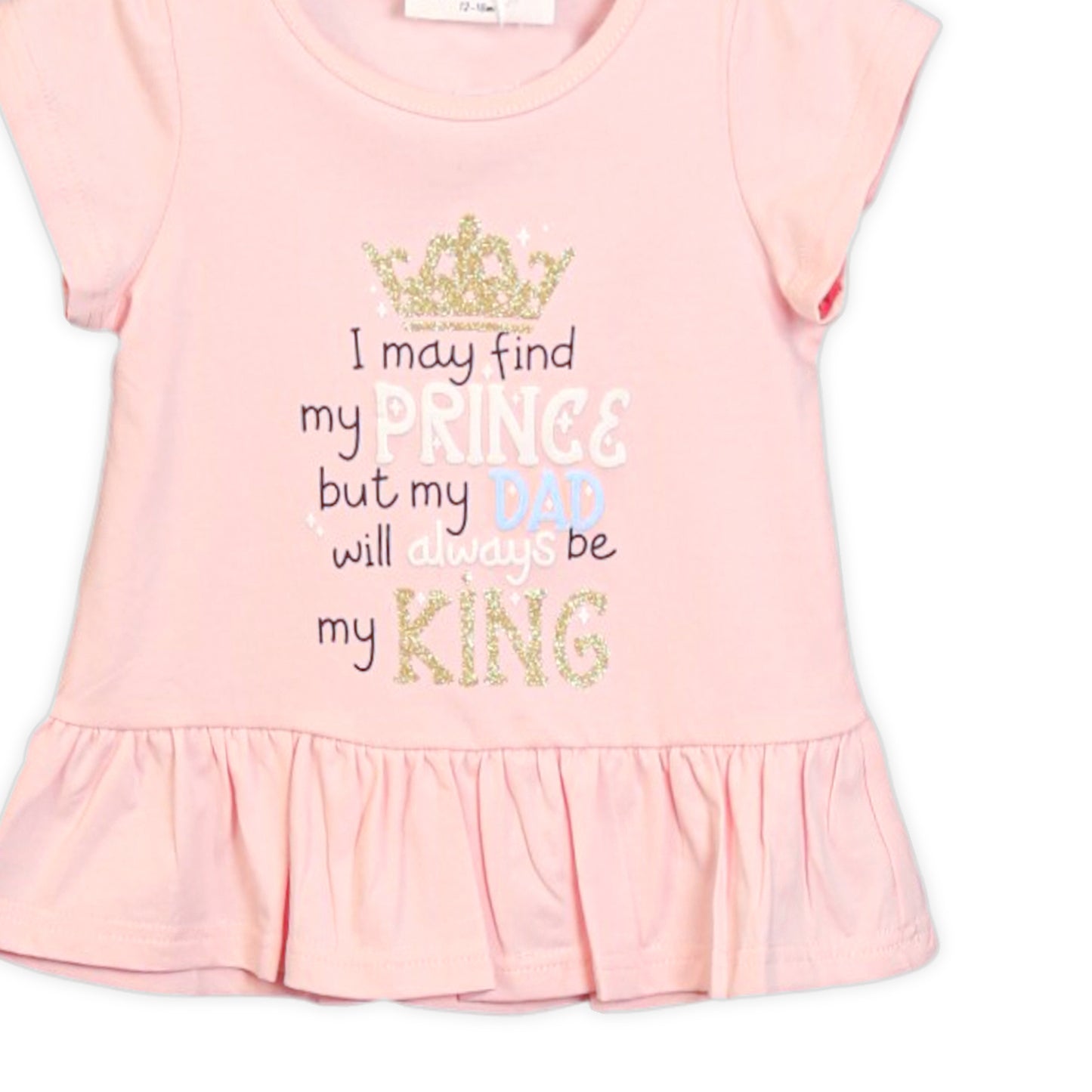 PINK ROYAL FAMILY PEPLUM T-SHIRT