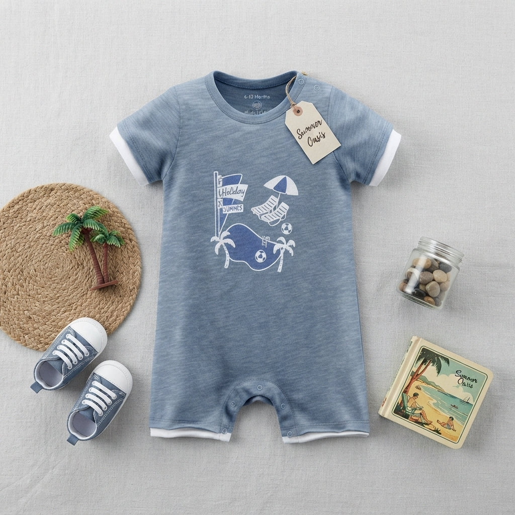 BABY BOY "HOLIDAY SUMMER" ROMPER