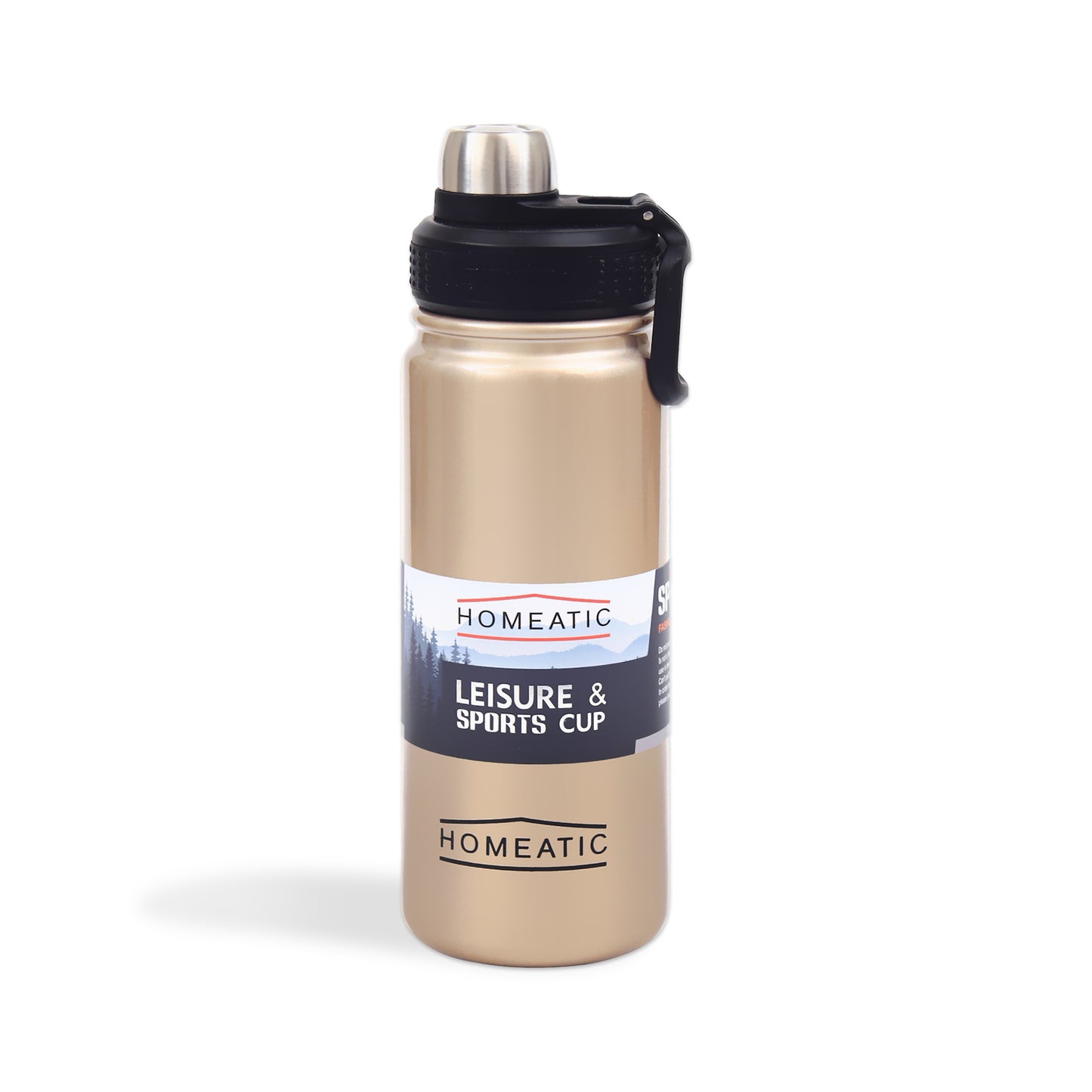 HOMEATIC STEEL WATER BOTTLE 650 ML GOLDEN