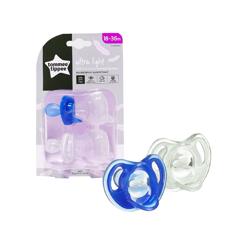 SILICONE SOOTHER 18-36 TWIN