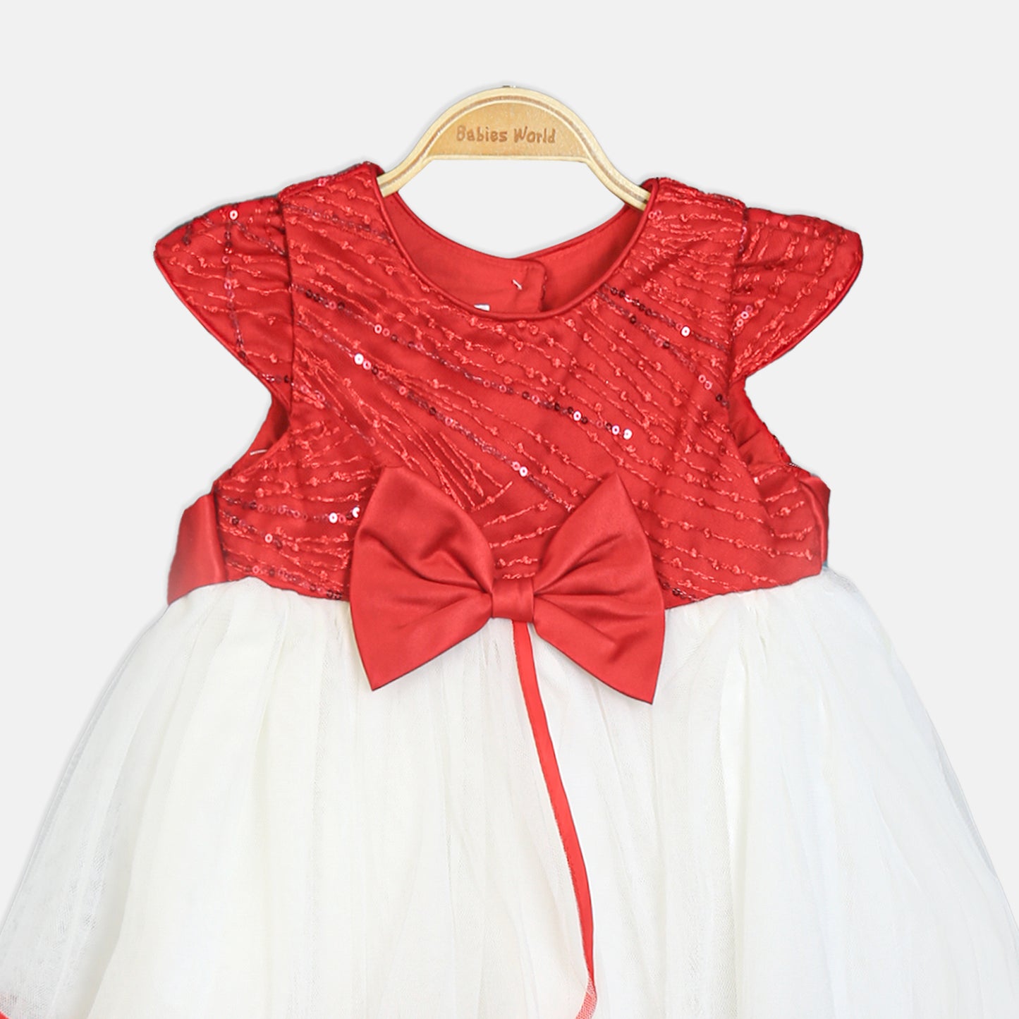RED RADIANCE PARTY FROCK
