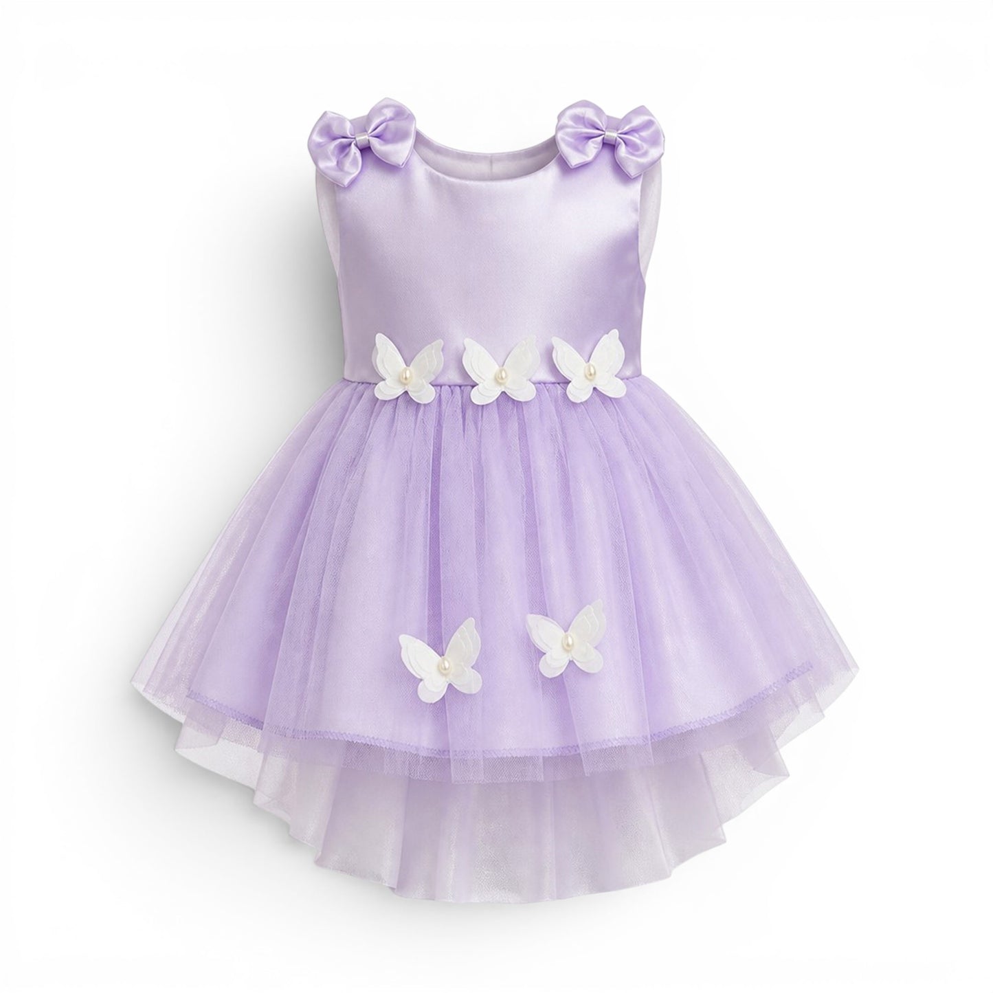 PURPLE BUTTERFLY BABY GIRL FANCY FROCK GIFT SET