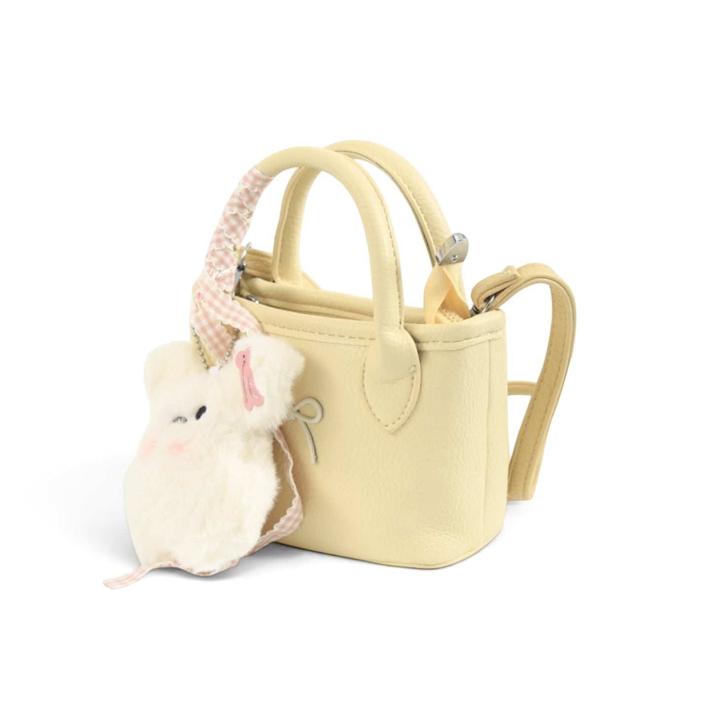 Cute Yellow Coquette Mini Bucket Bag