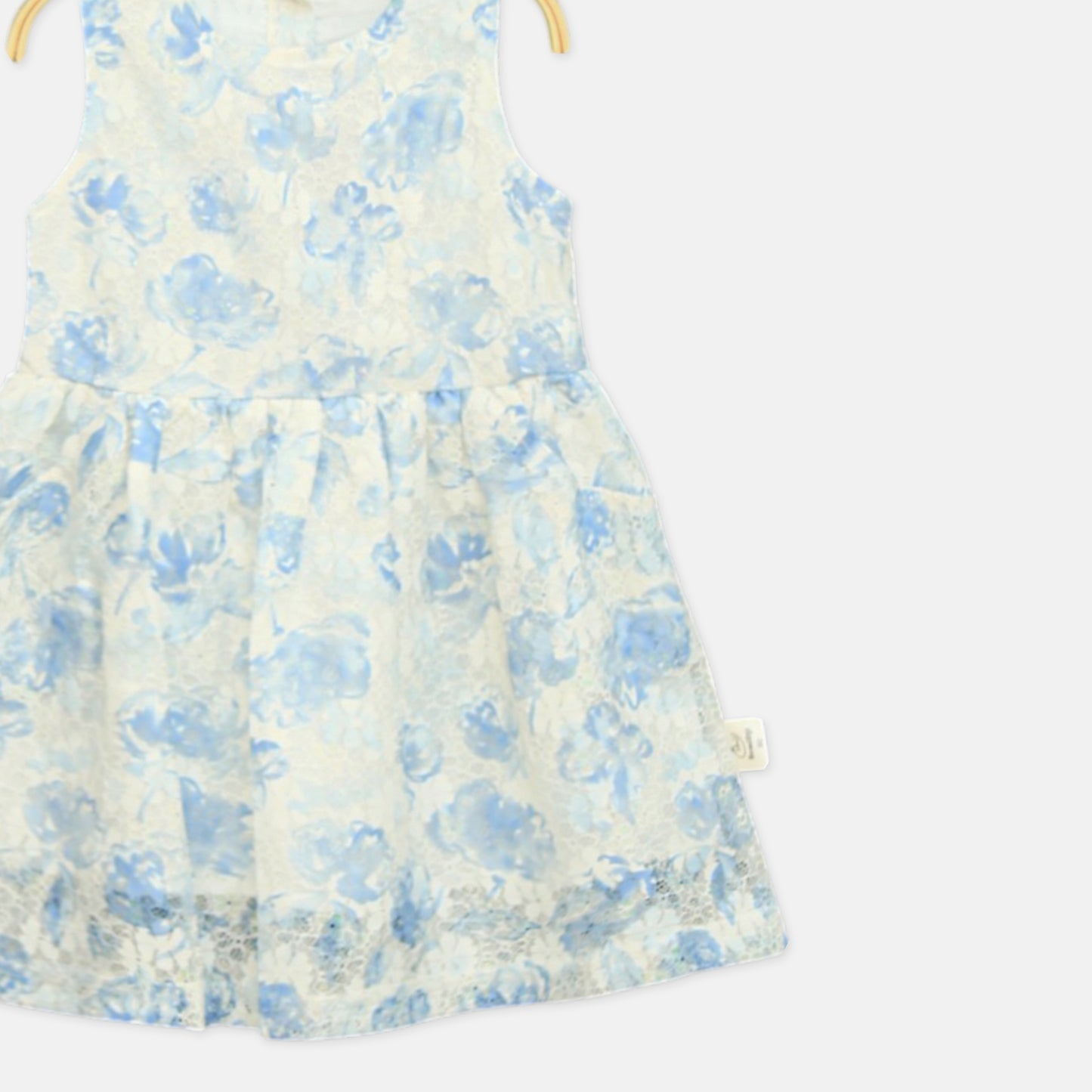 Blue Floral Lace Dress