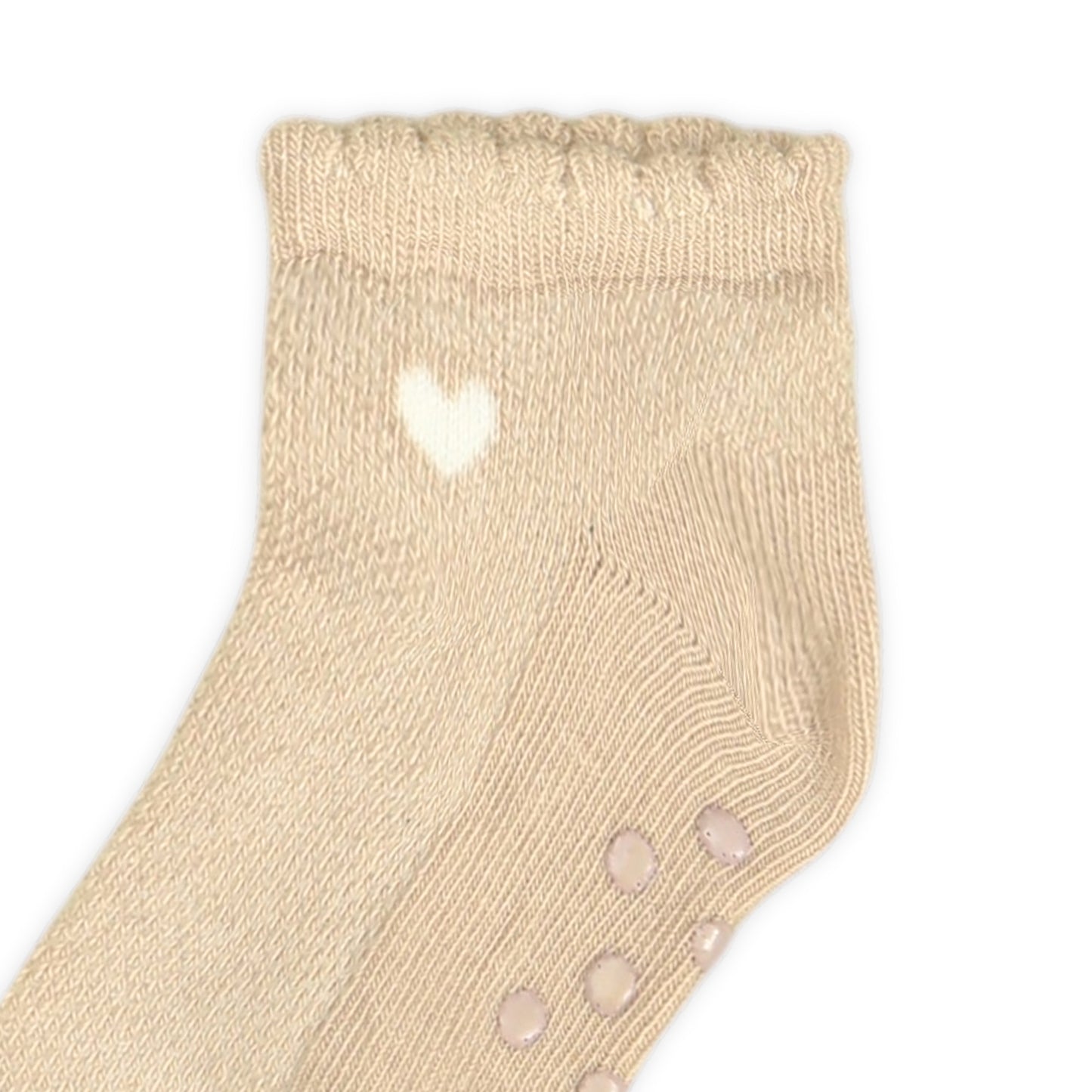 PINK AND GREY GRIP GIRL SOCKS PK-2