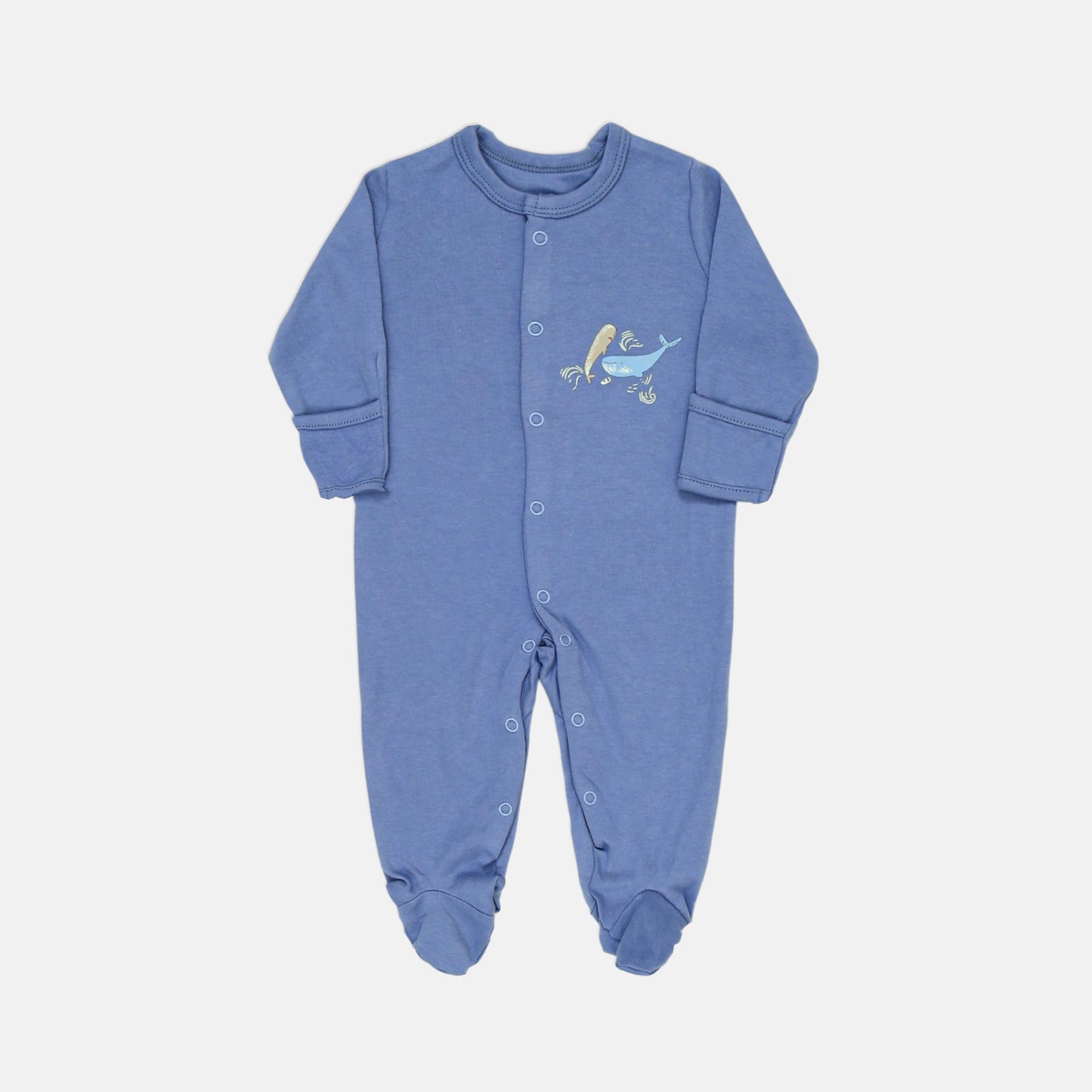 Ocean Friends Blue Sleepsuits Pk-3