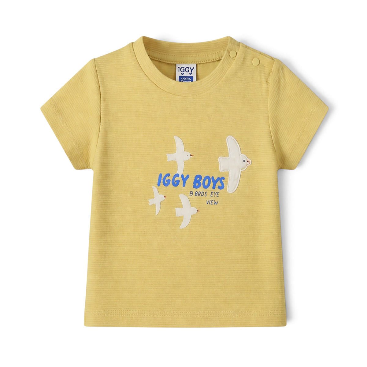 YELLOW "IGGY BOYS" BIRD'S EYE VIEW BABY SUIT