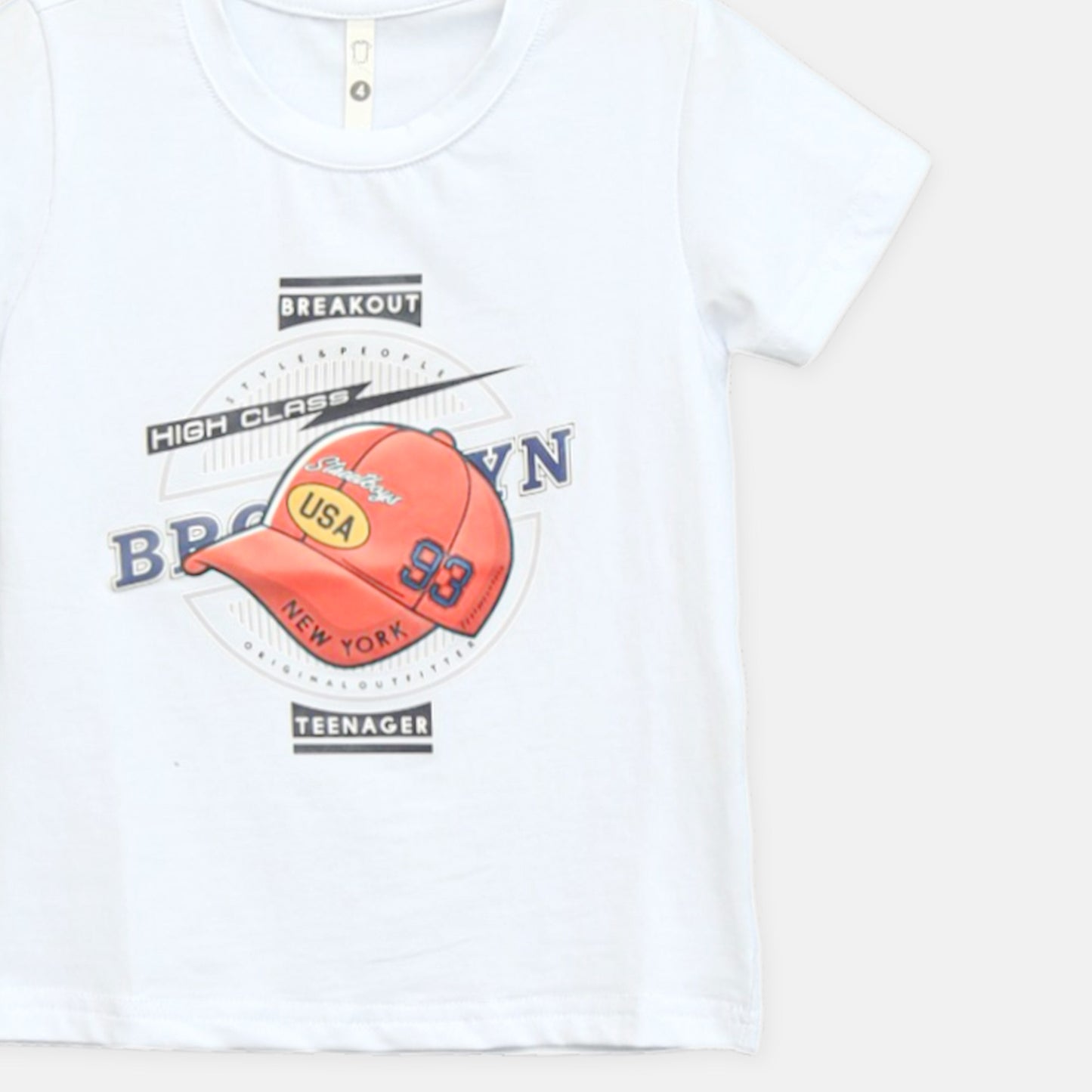 White Brooklyn Cap Tee