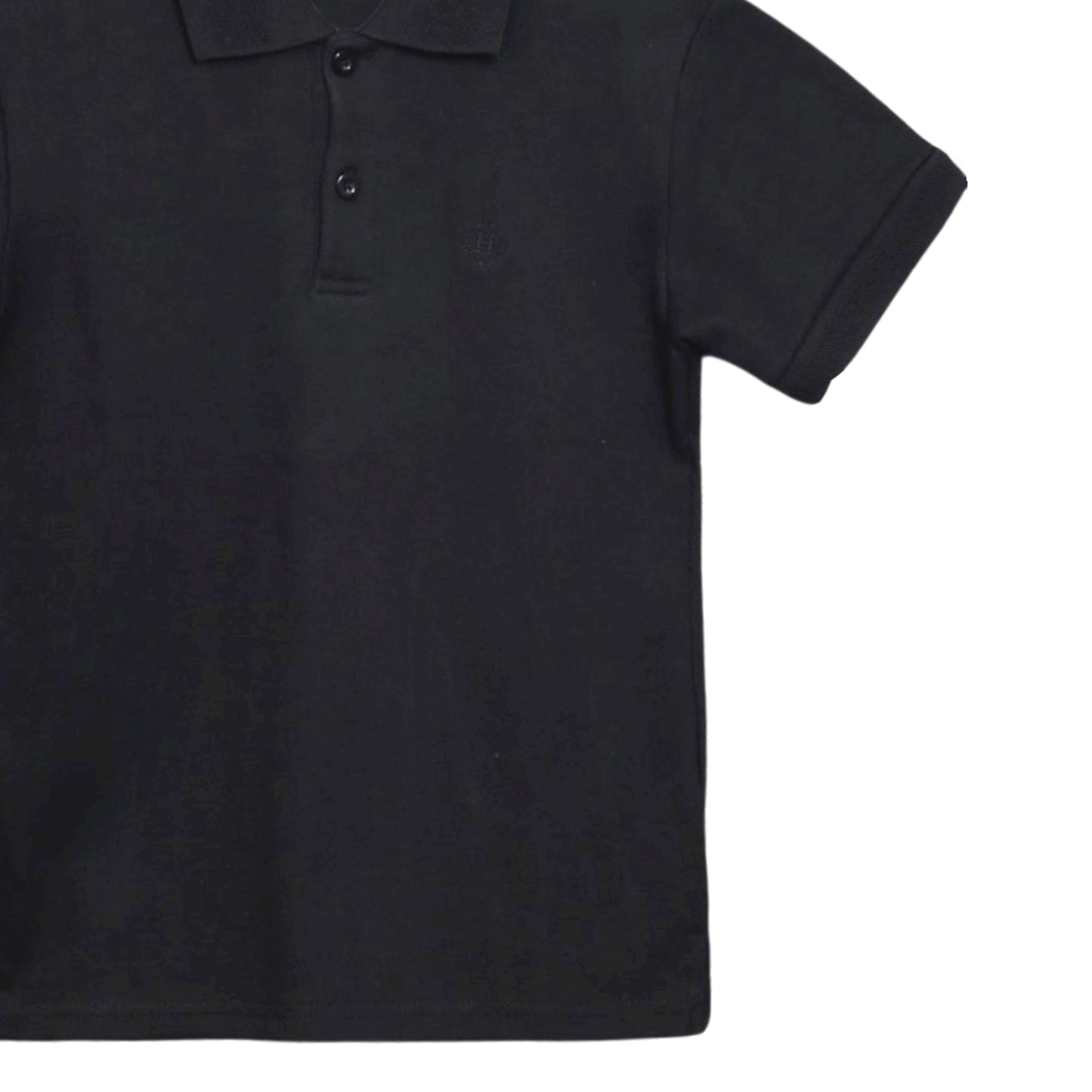Black Textured Polo