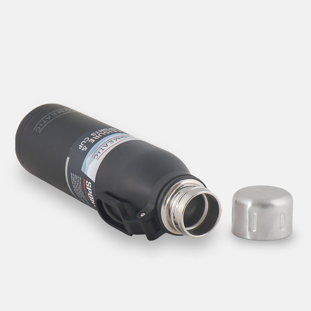 HOMEATIC STEEL WATER BOTTLE 700 ML BLACK