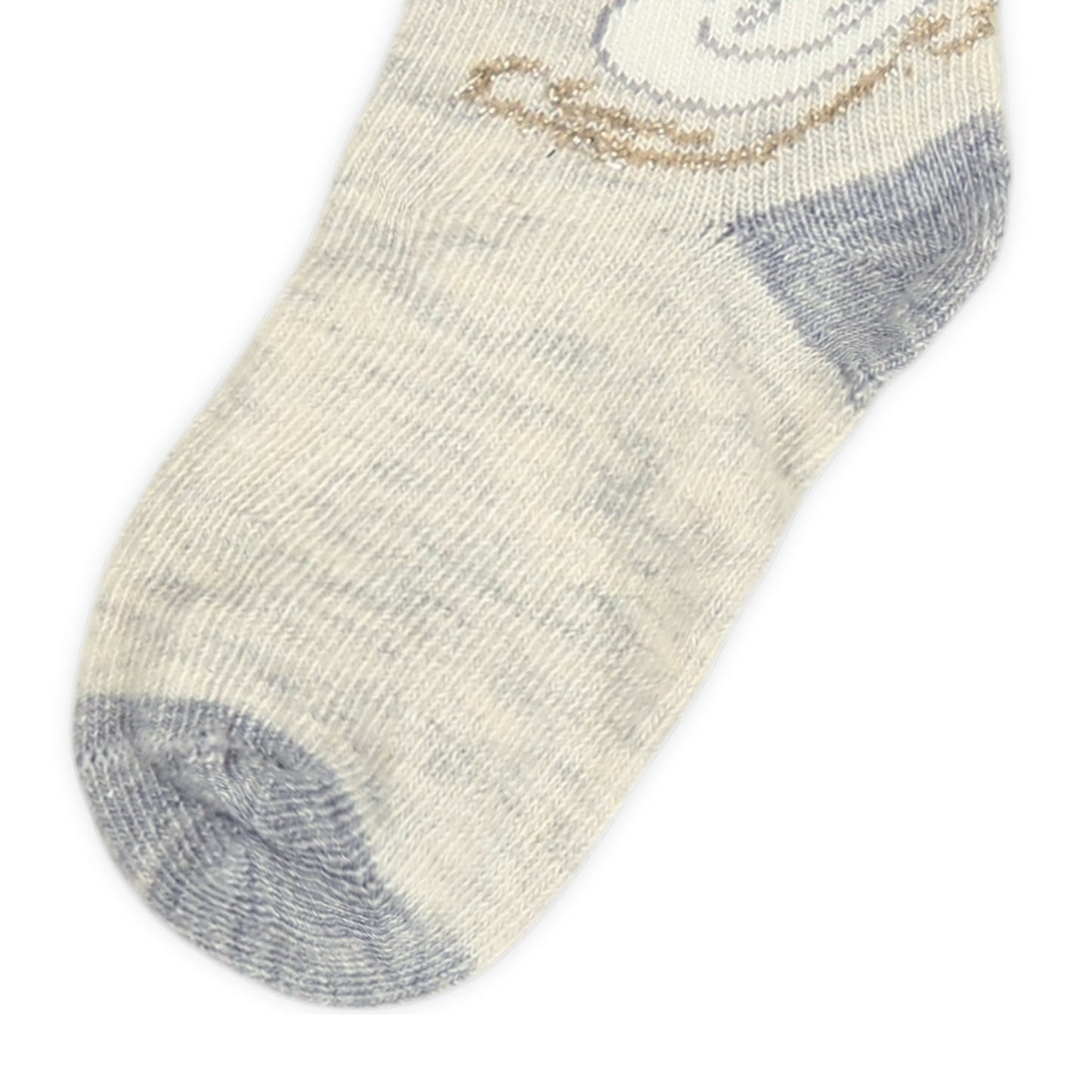 GREY MOTIF ANKLE GIRL SOCKS PK-2