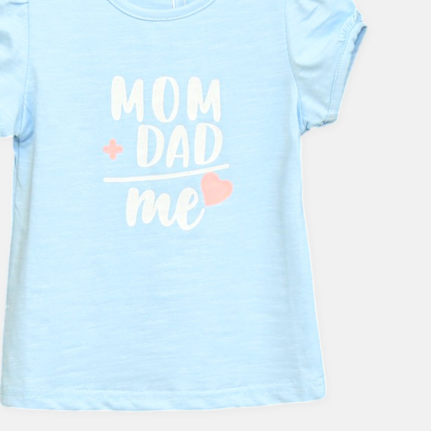 Light Blue Mum Dad Me Tee