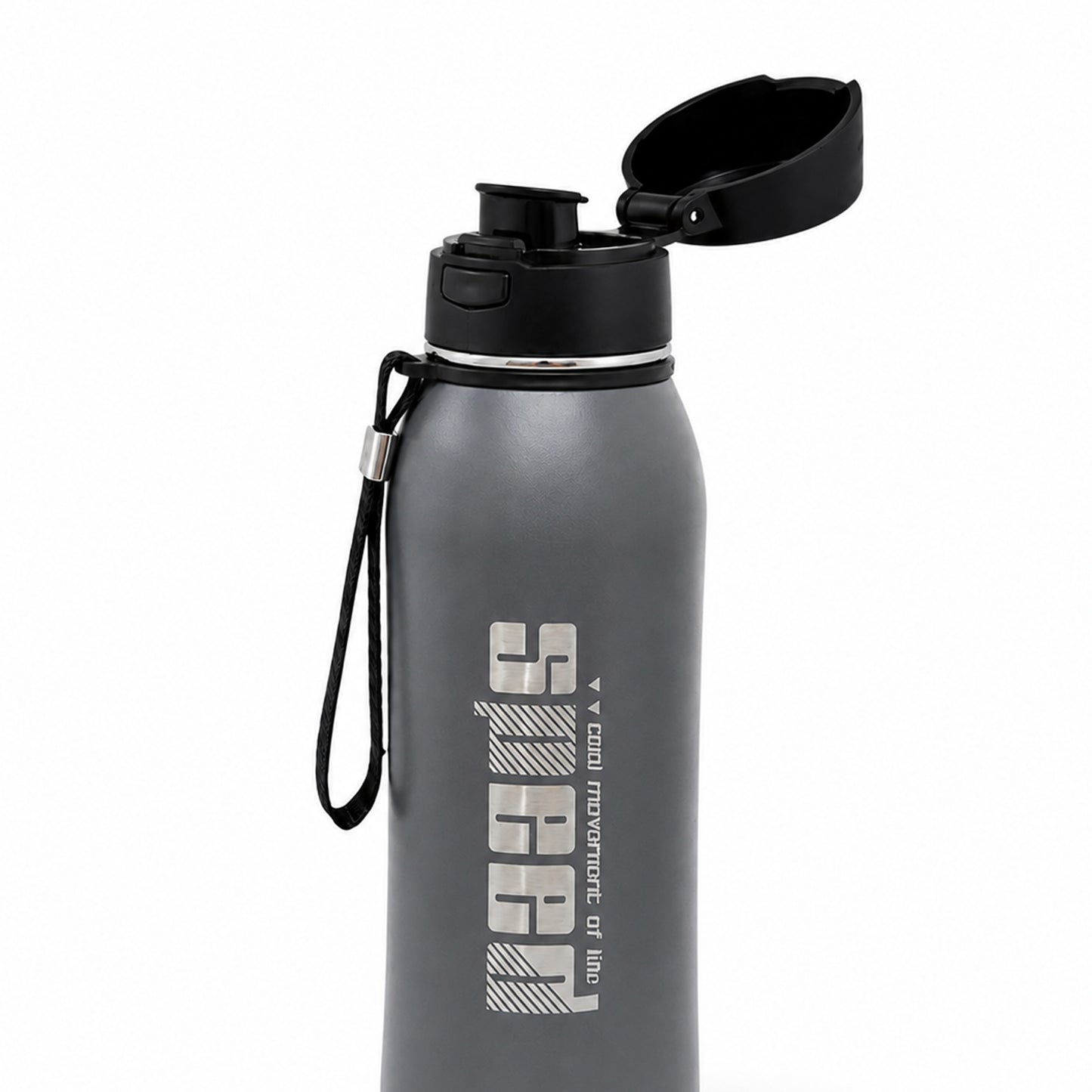 HOMEATIC VACUUM FLASK GREY STEEL WATER BOTTLE 800 ML