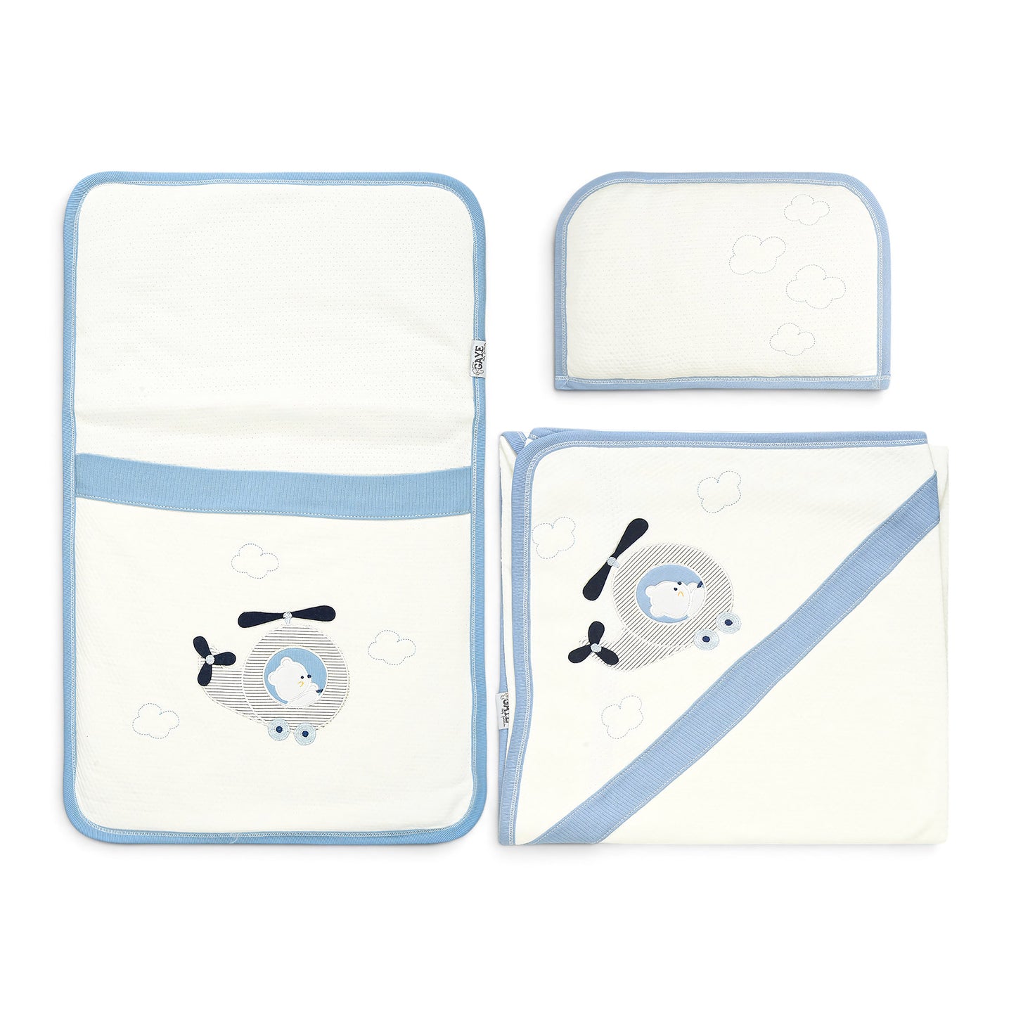 COZY BLUE HELICOPTER SLEEPING SET