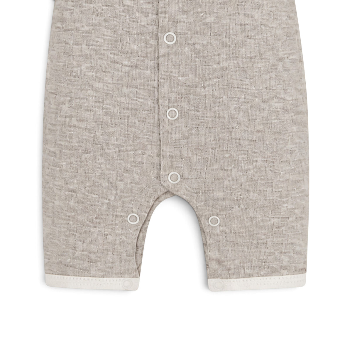 BABY BOY TEXTURED JACQUARD ROMPER BEIGE