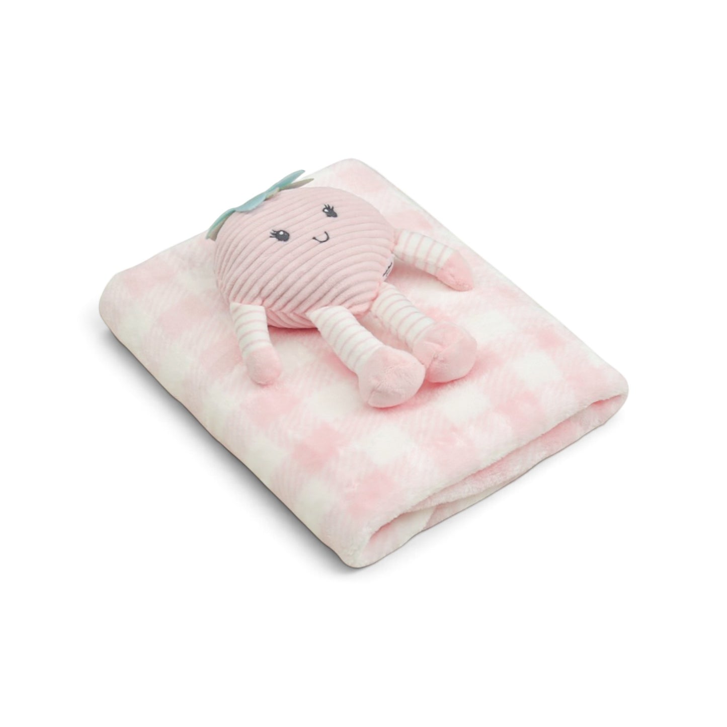 PINK & WHITE GINGHAM CHECK BLANKET