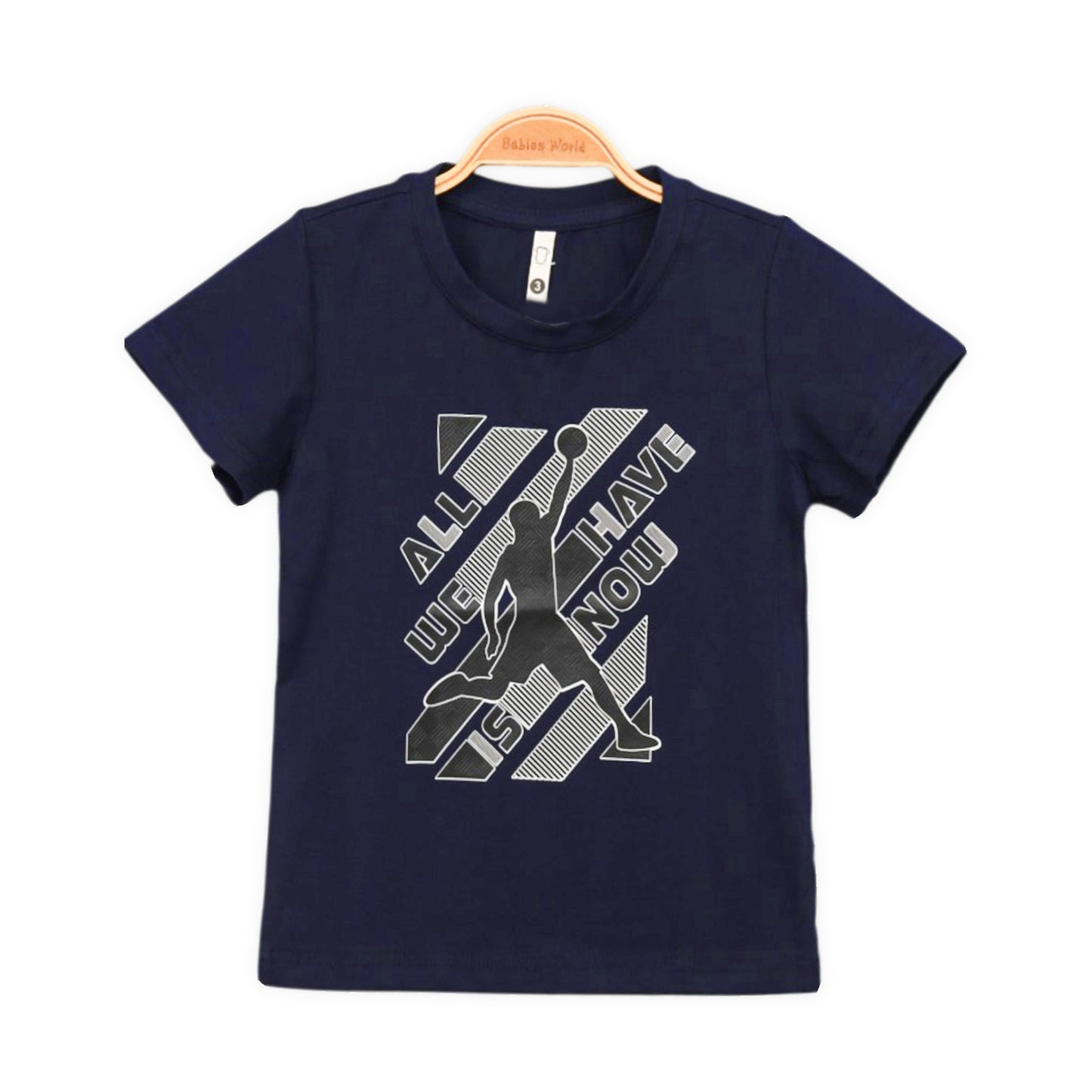 NAVY BLUE ACTIVE MOTTO TEE
