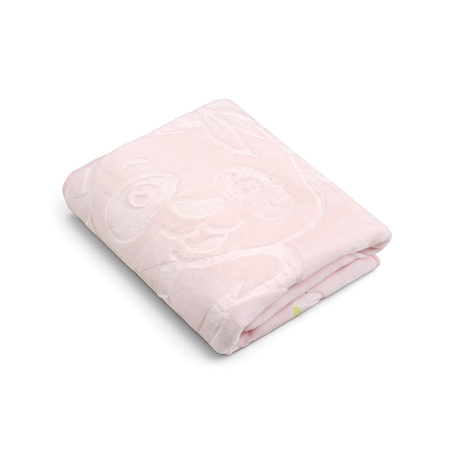 SOFT PINK PANDA EMBOSSED BLANKET