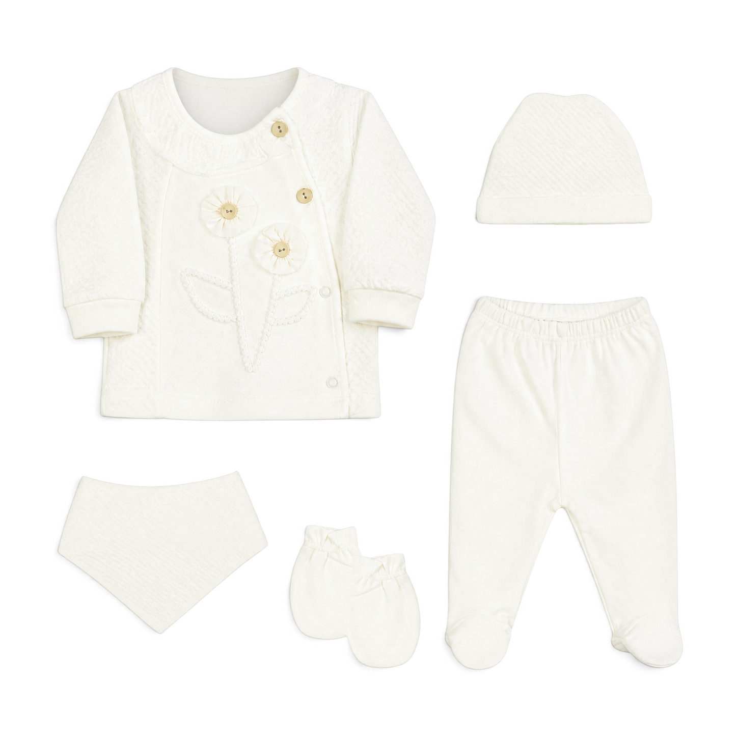 OFF-WHITE FLORAL BABY GIRL GIFT SET