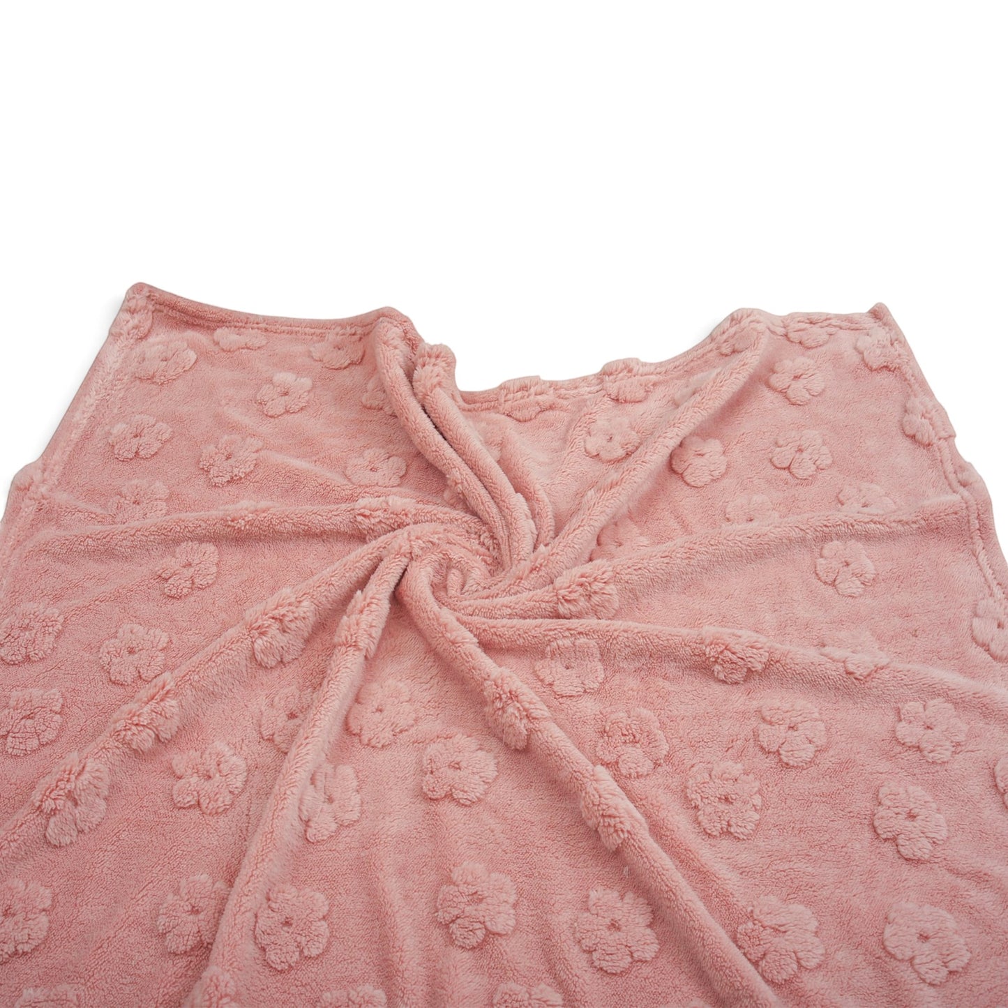 RUSTY PINK EMBOSSED HEART BLANKET
