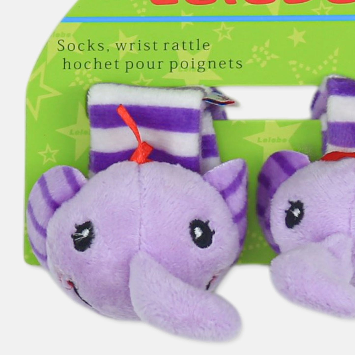 PURPLE ELEPHANT WRIST RATTLES