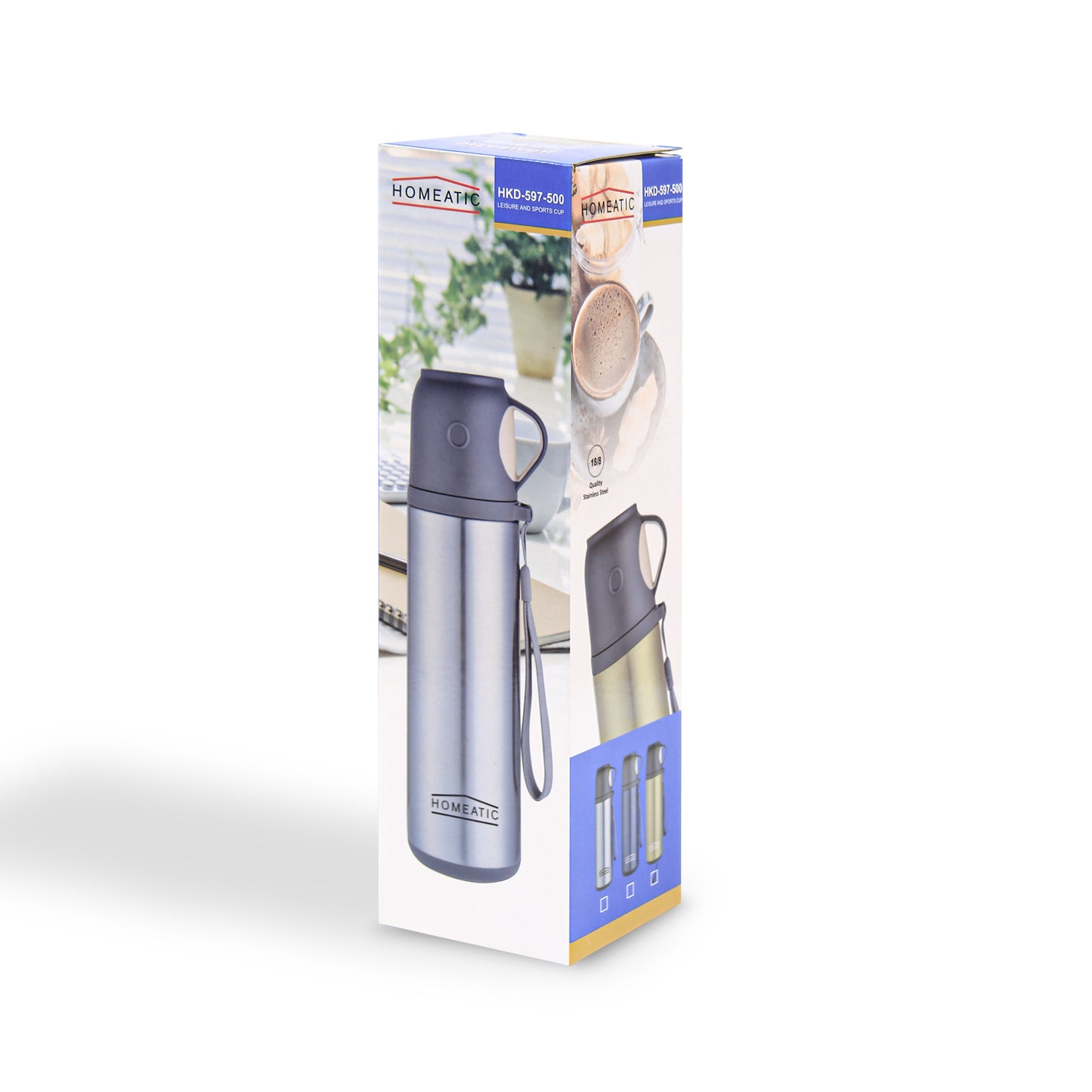 STEEL WATER BOTTLE 500 ML BLUE
