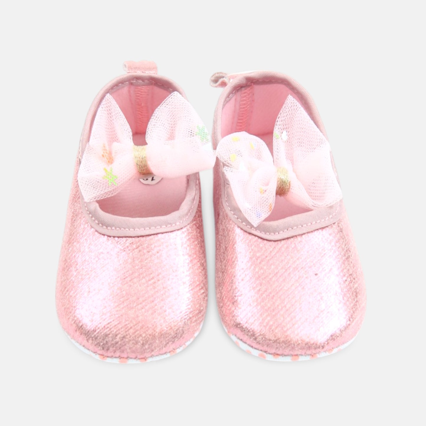 Pink Tulle Bow Pre-Walkers