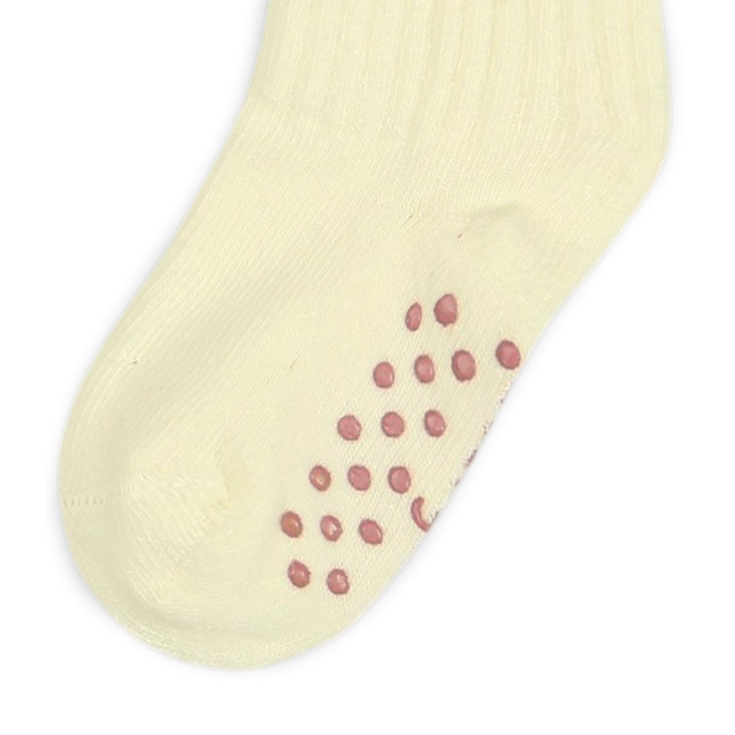 PINK & WHITE ANTI-SLIP ANKLE GIRL SOCKS PK-2
