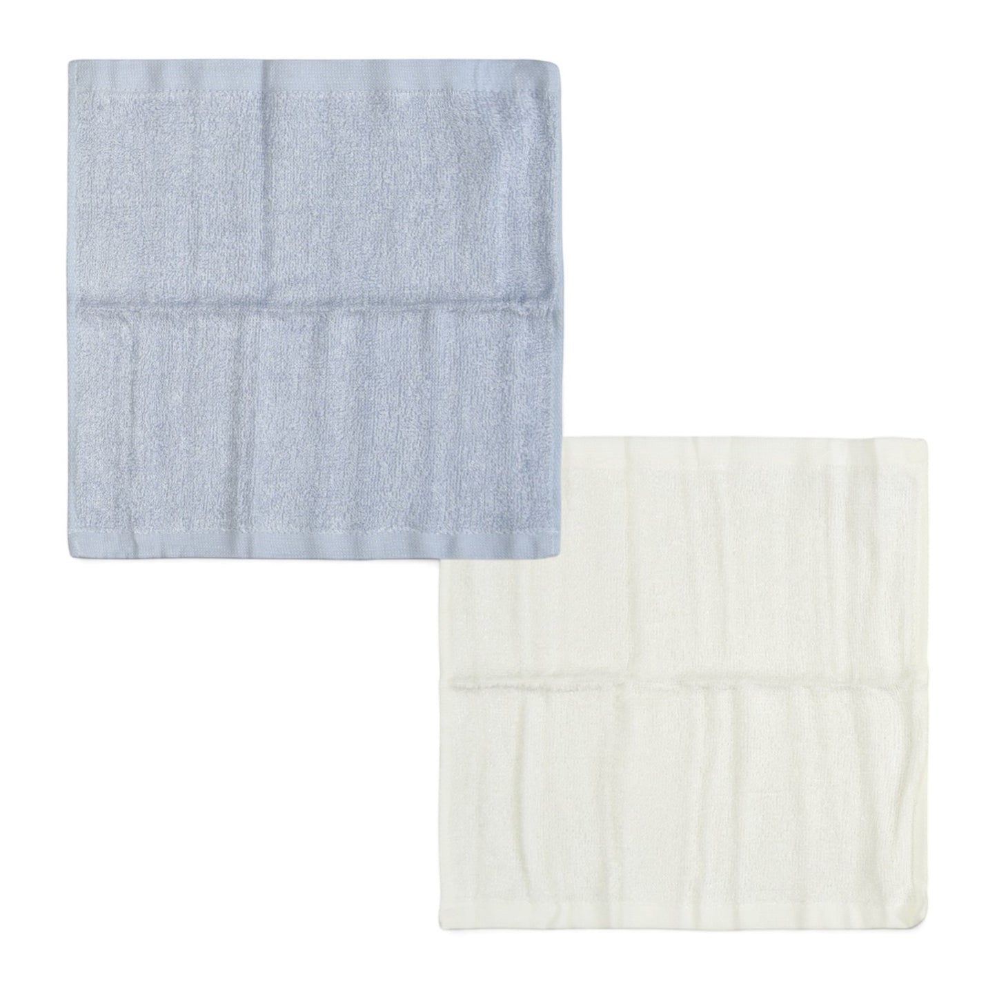 WHITE & BLUE BAMBOO FACE TOWEL PK-5