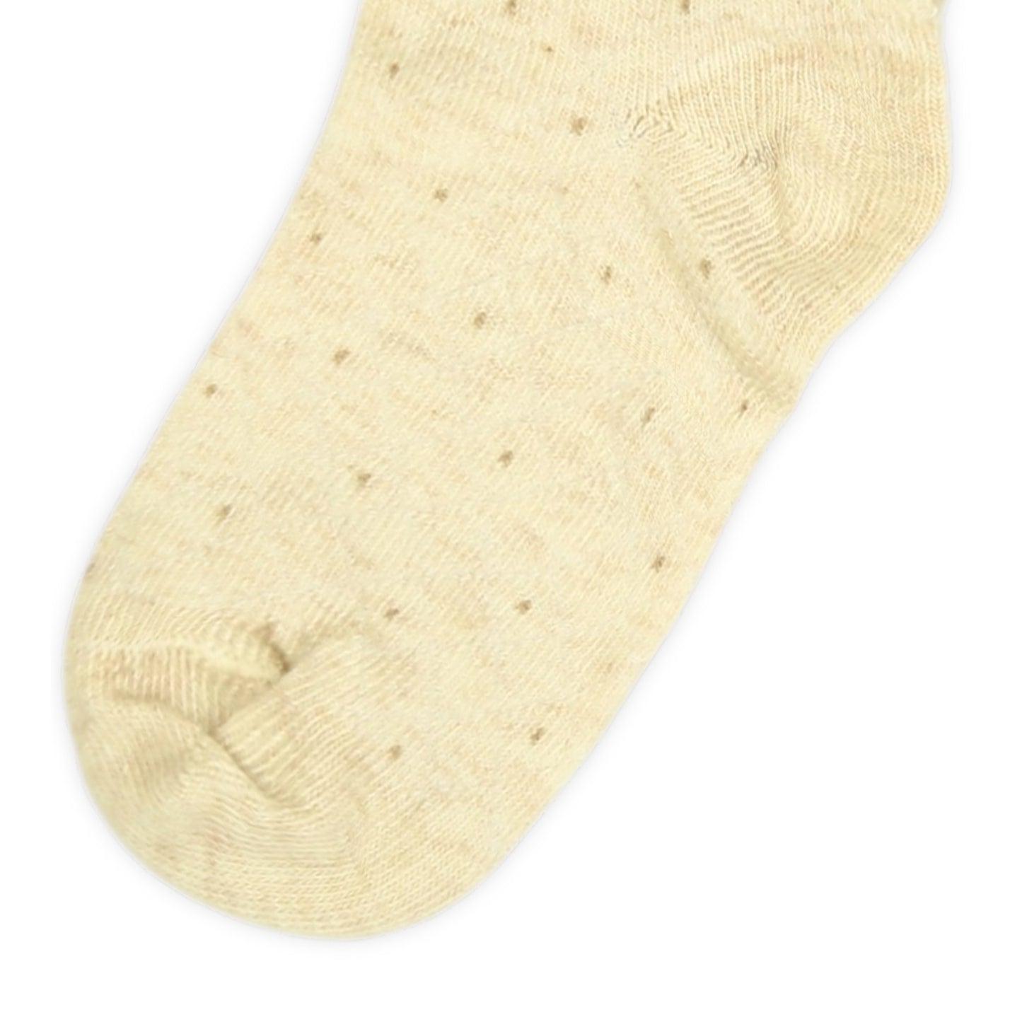BEIGE POLKA DOT AND FLORAL GIRL SOCKS