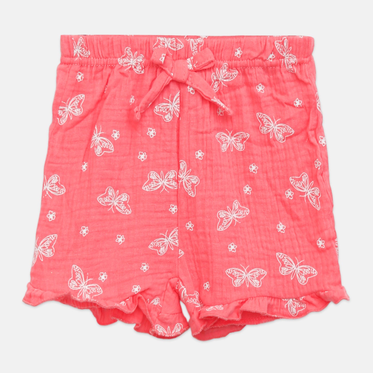 3-Piece Red Butterfly Muslin Set