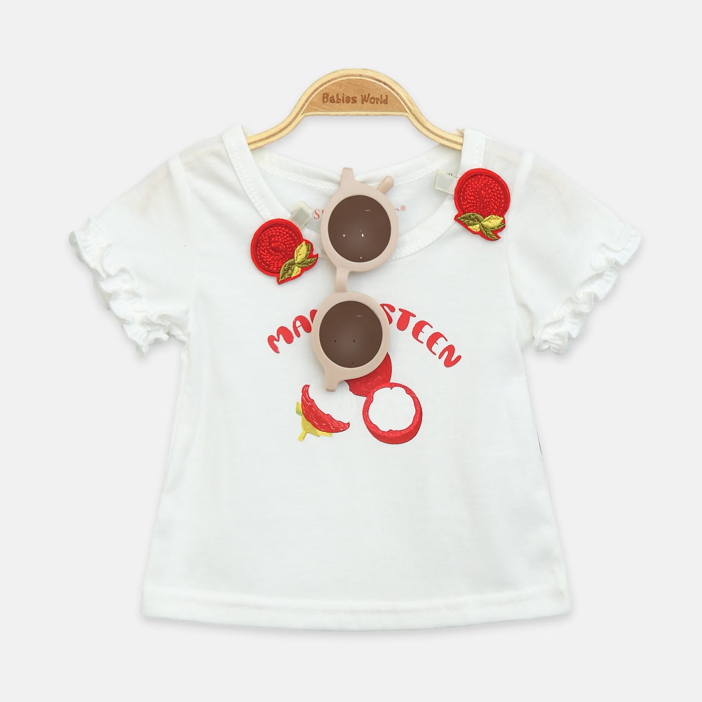 Cherry 3-Piece Suit Set With Sunglasses