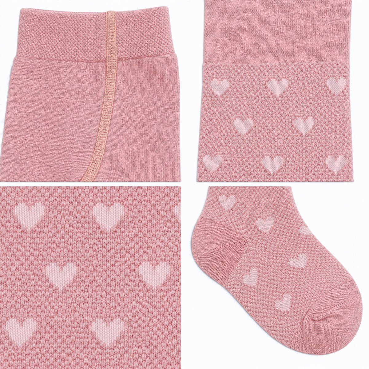 LEGGINGS HEART PATTERNED PINK