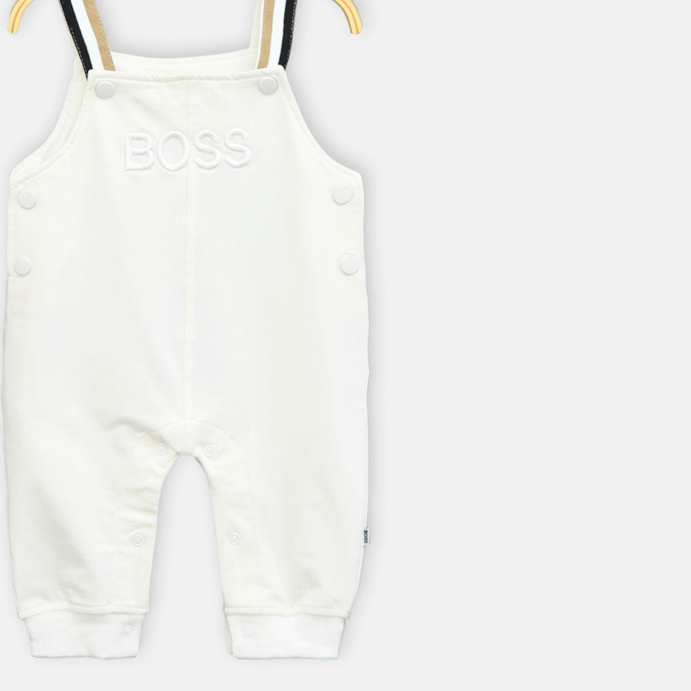 Boys' White Dungaree