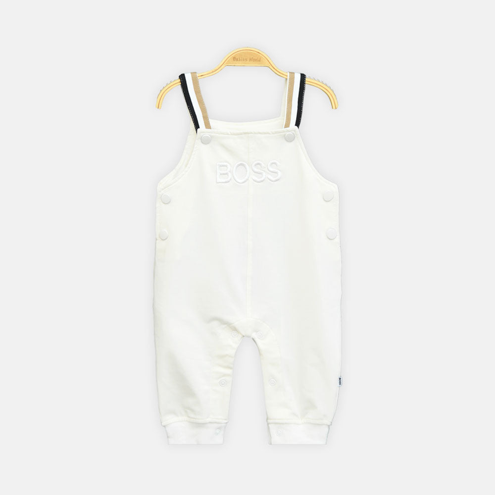 Boys' White Dungaree