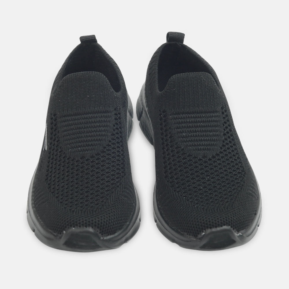 Boy All-Black Breathable Knit Joggers