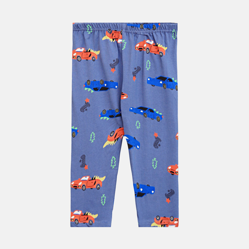 Boy Speed Car Blue Night Suit
