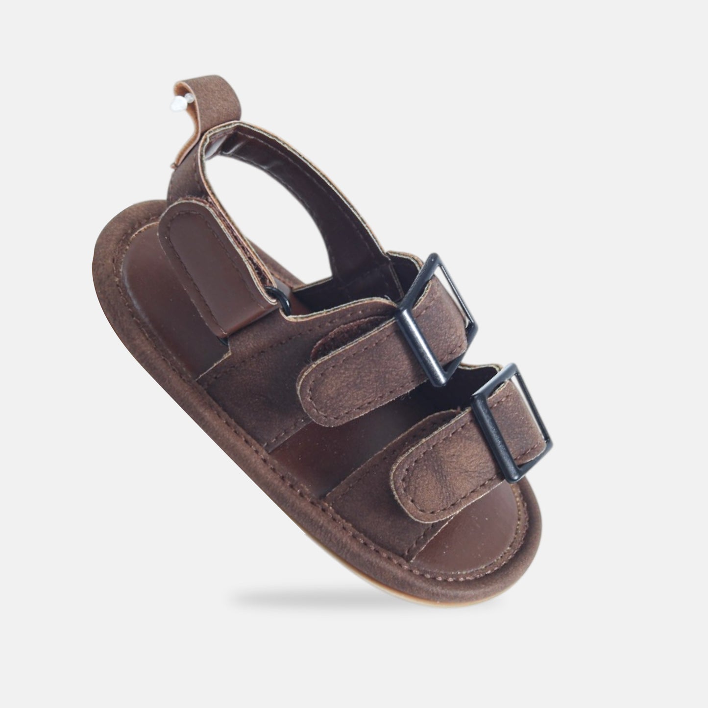 Brown Dual-Strap Sandals