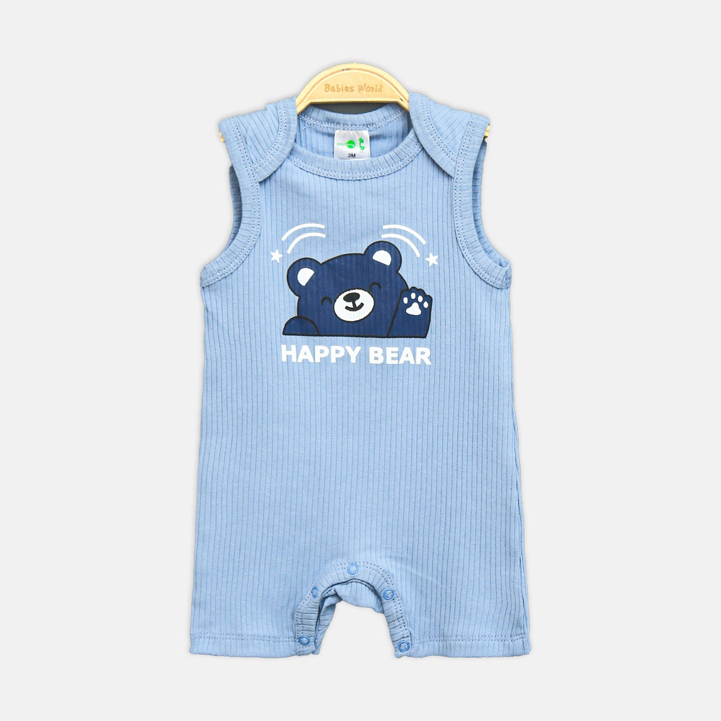 Happy Bear Boy Romper 3-Piece Set