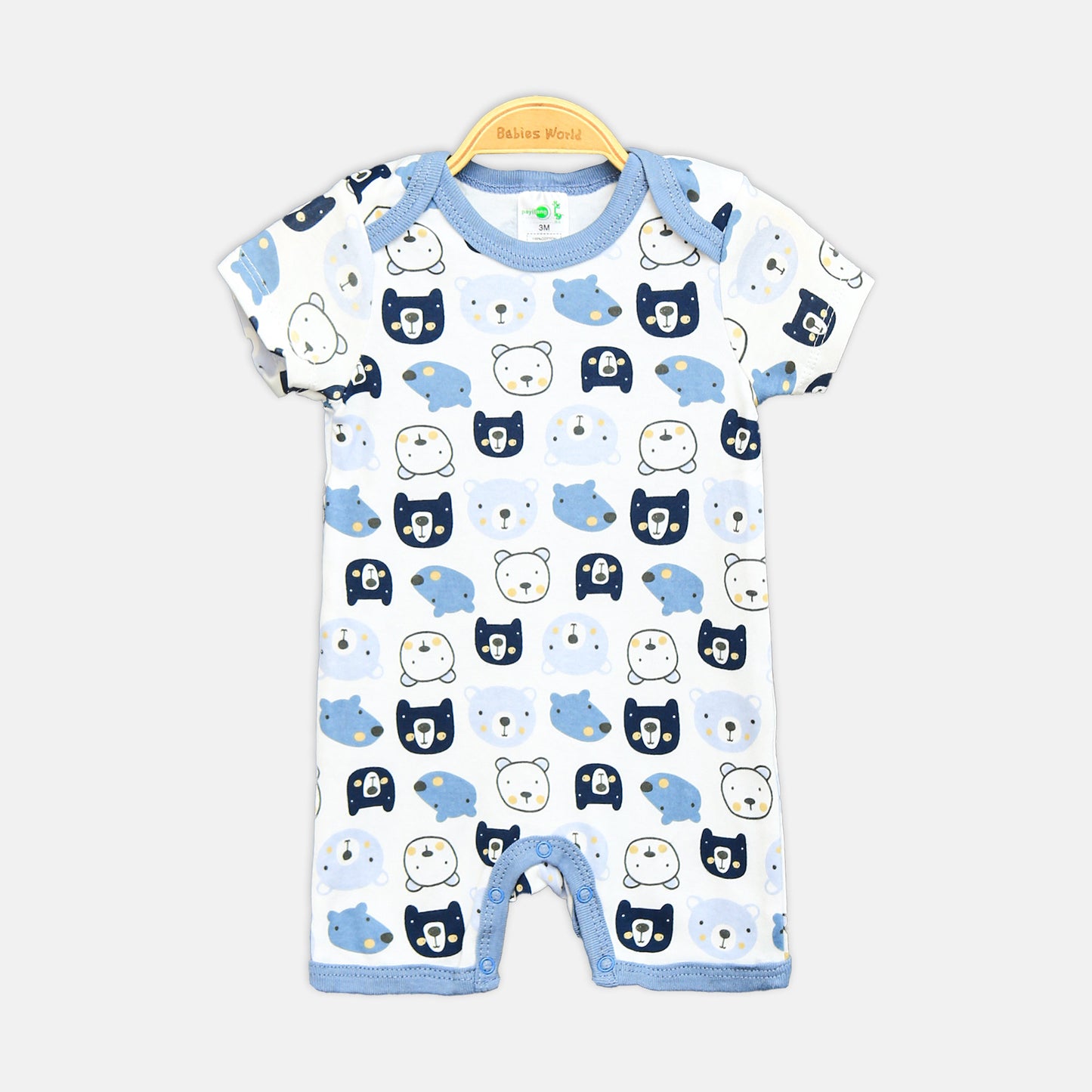 Happy Bear Boy Romper 3-Piece Set