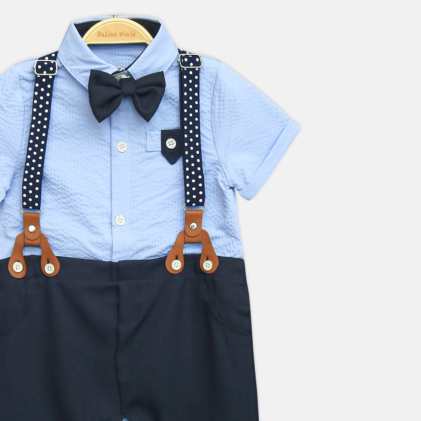 Sky Blue Gentleman Romper