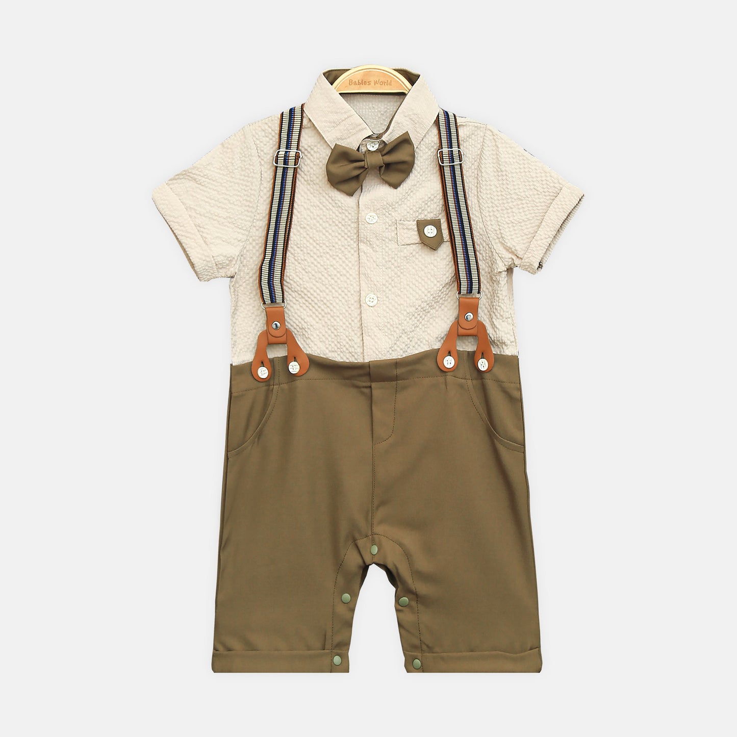 Beige Gentleman Romper
