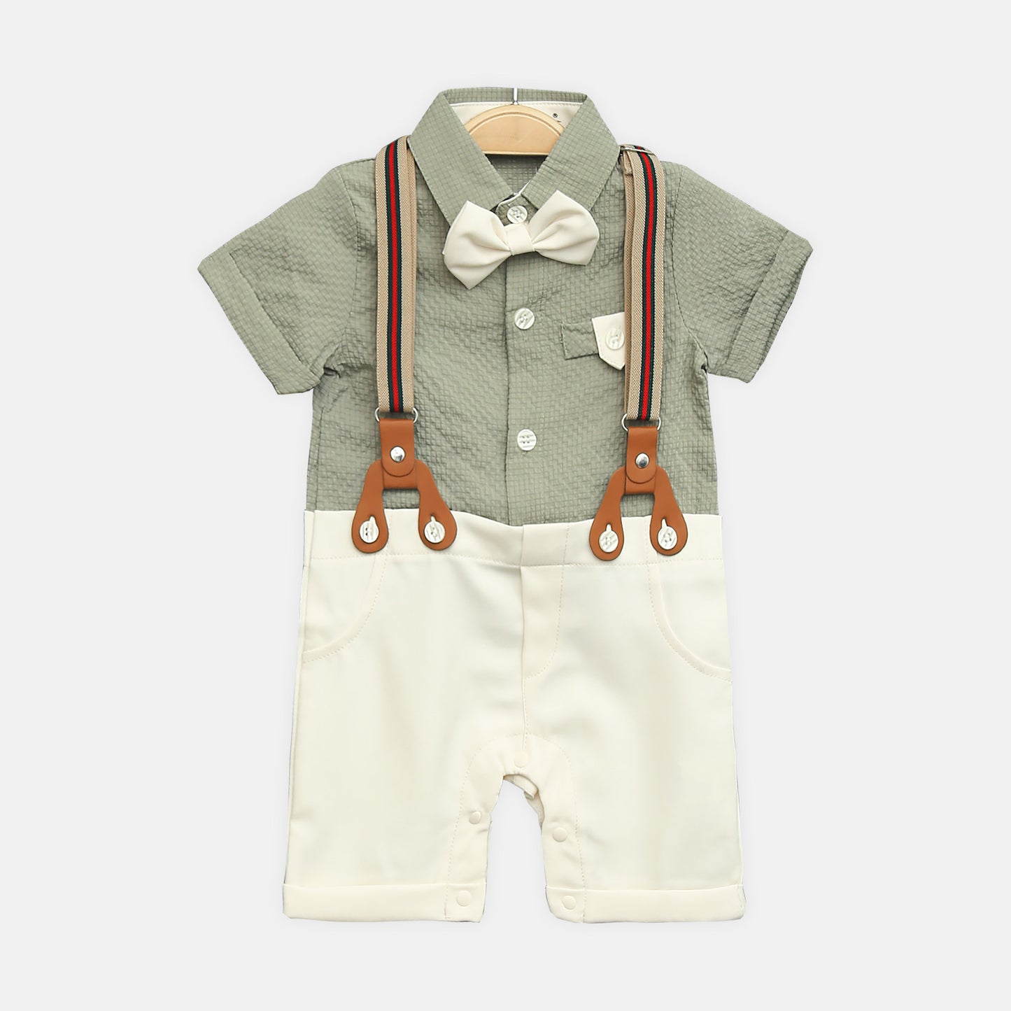 Olive Green Gentleman Romper