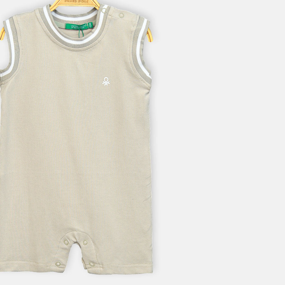 Ash Grey Sleeveless Boy Romper