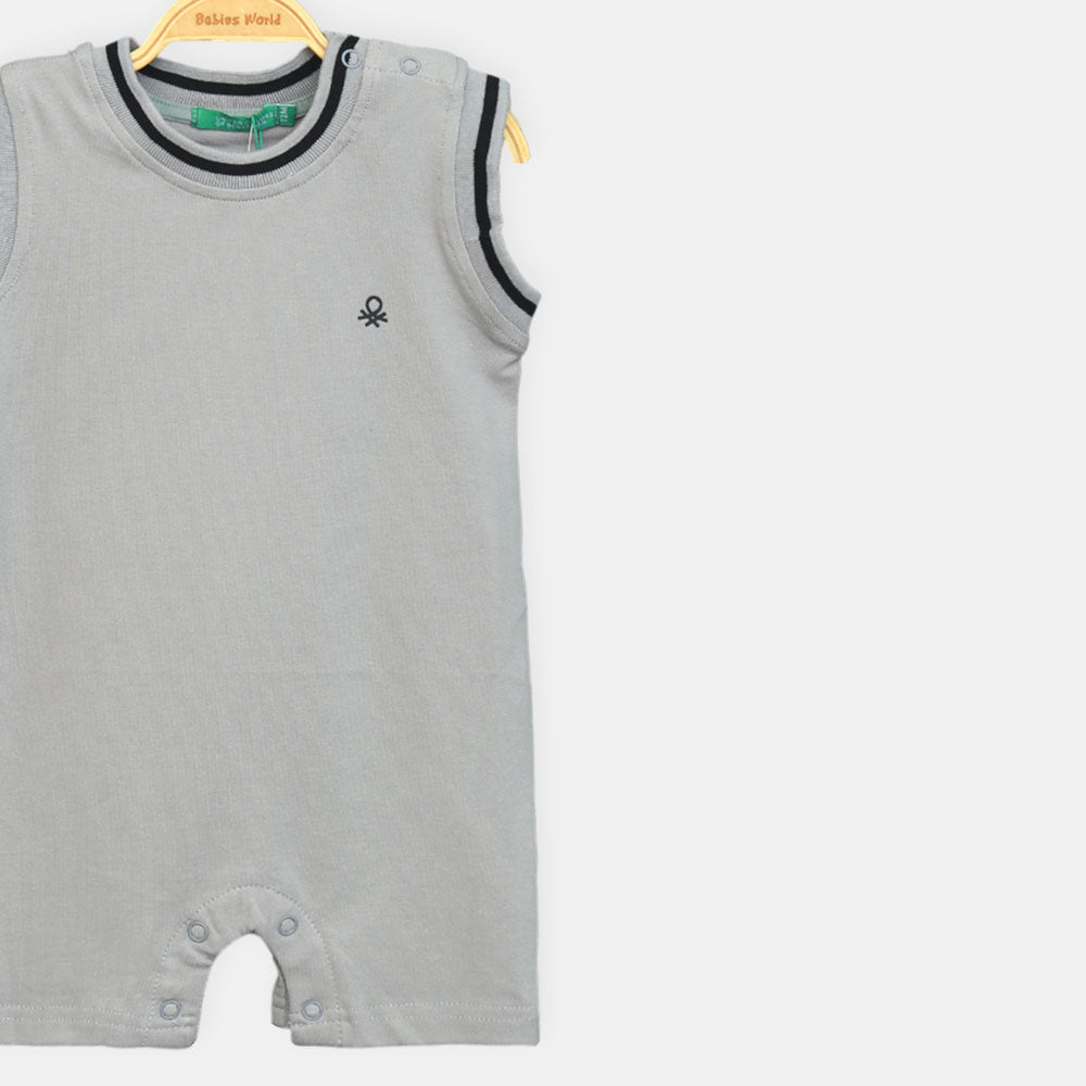 Grey Sleeveless Boy Romper